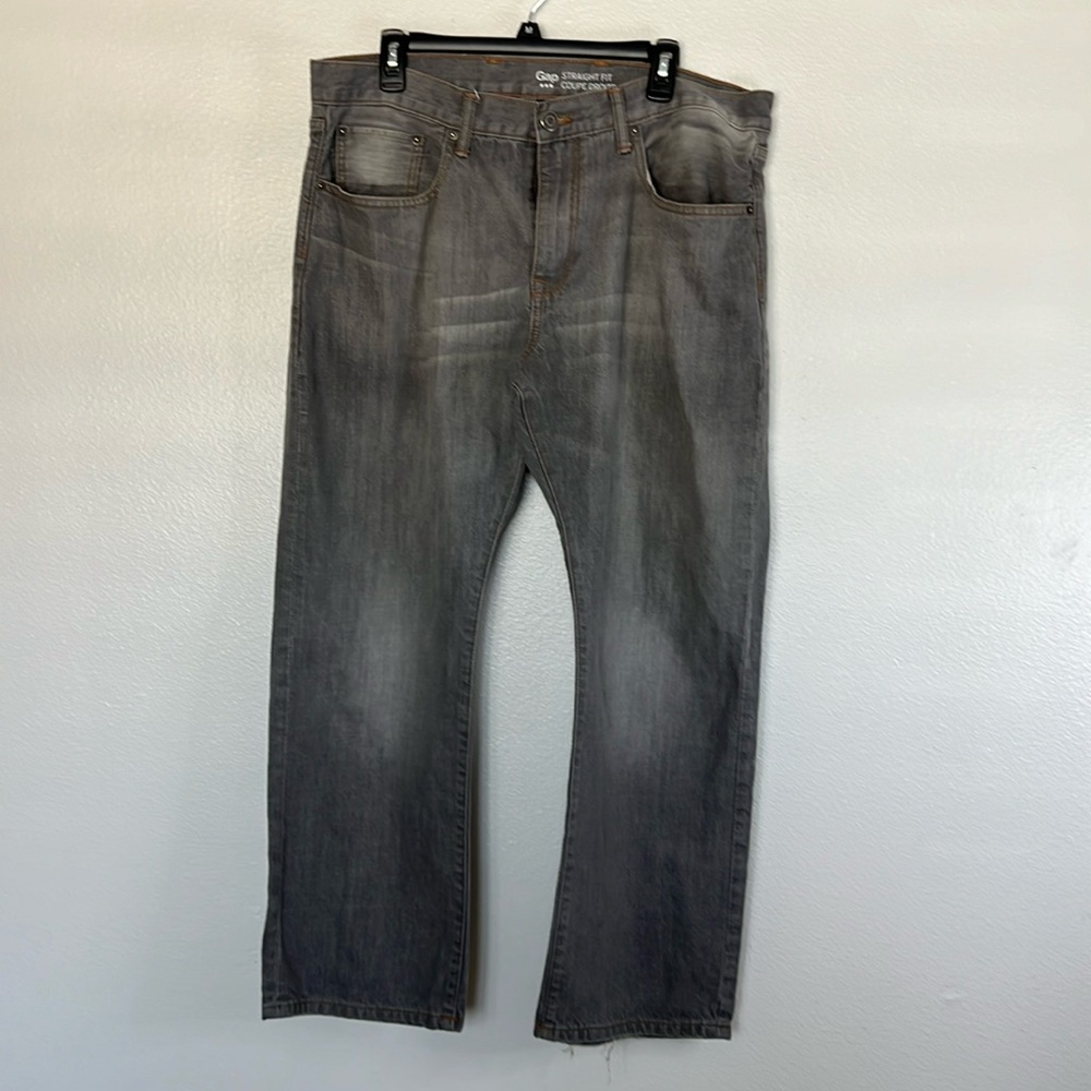 EUC GAP Straight Fit Grey Jeans sz  38/30